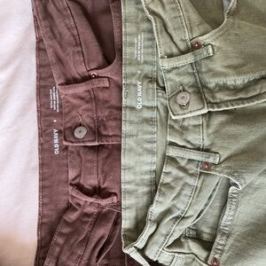 Old Navy Olive and Chocolate Jeans